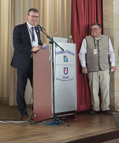 Kongress-Eröffnung 2023 durch Bürgermeister Thomas Helbling und DAB-Präsident Arno Bruder (rechts)